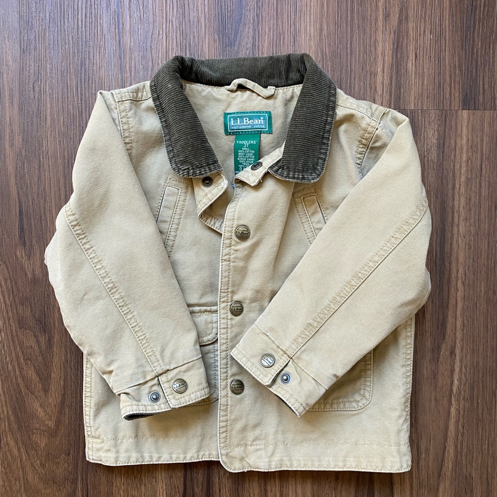 L.L. Bean | Chore Jacket with Dark Brown Corduroy Collar
